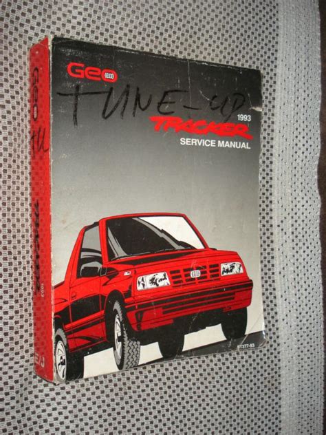 Buy 1993 Geo Tracker Service Manual Original Gm Shop Book Rare Oem