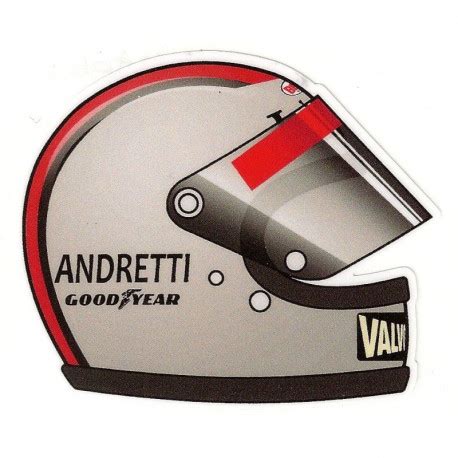 Mario ANDRETTI right helmet side laminated decal - cafe-racer-bretagne ...