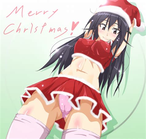 Rule 34 Amakusa Shino Christmas Clothing Panties Seitokai Yakuindomo