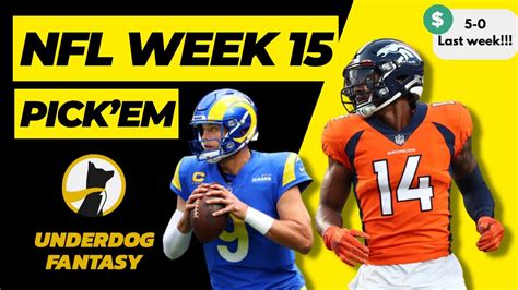 Nfl Week 15 Best Player Picks On Underdog Fantasy Nfl Week 15 Pickem