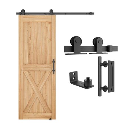 Smartstandard Ft Top Mount Sliding Barn Door Hardware Kit Whole Set