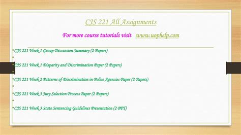 PPT CJS 221 Inspiring Minds Uophelp PowerPoint Presentation Free