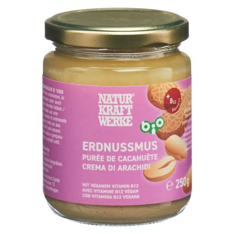 NATURKRAFTWERKE Erdnussmus B12 Demeter Bio KbA 250g Kaufen Kanela