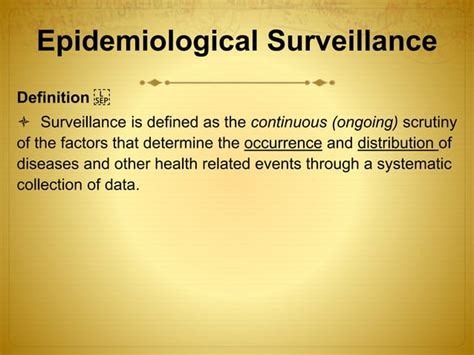 Epidemiological Surveillance Pptx