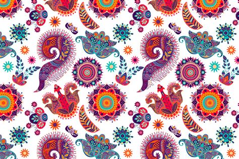 Seamless Floral Paisley Pattern Custom Designed Graphic Patterns