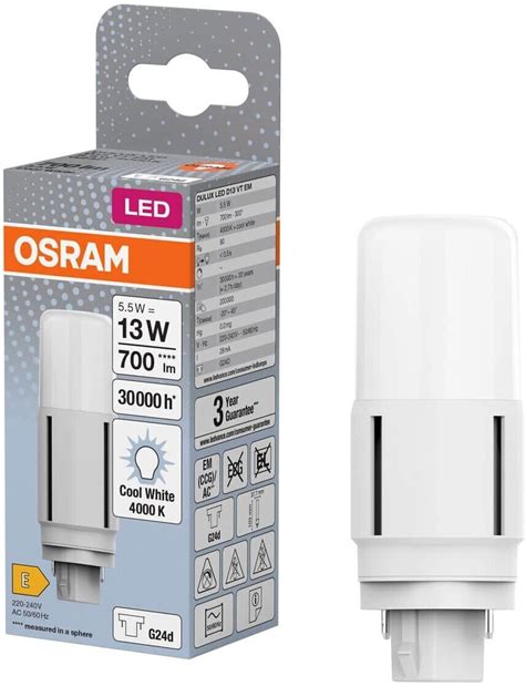 Osram Dulux LED Lampe G24d D13 VT EM AC 5 5W 840 E Ab 5 58