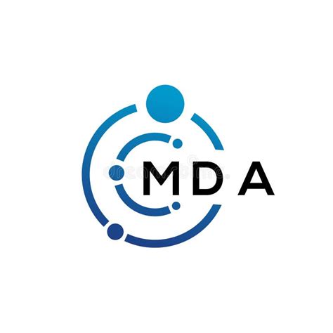 MDA Letter Technology Logo Design on White Background. MDA Creative ...