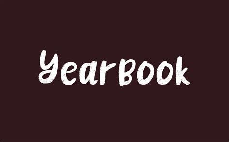 Yearbook free font