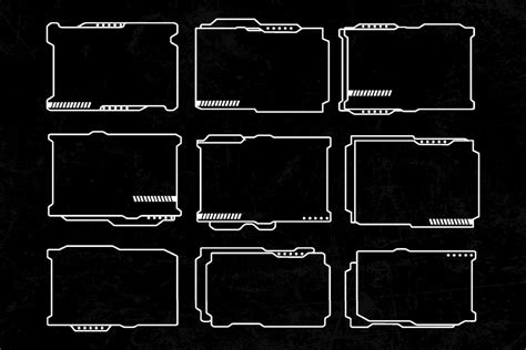 Futuristic cyberpunk sci fi interface element hud technology frame ...