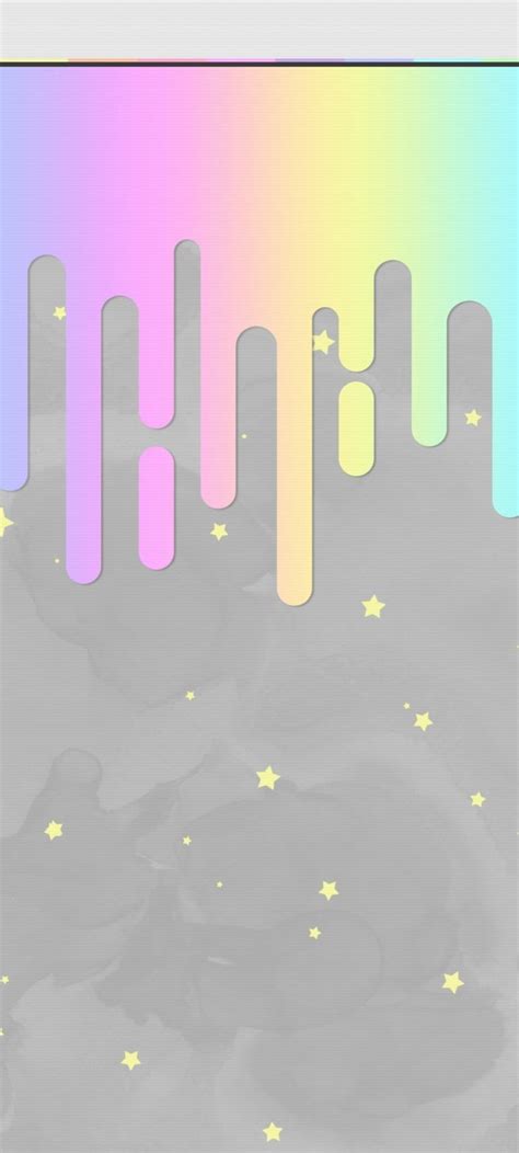 An Abstract Background With Stars And Rainbows On The Bottom Half Of