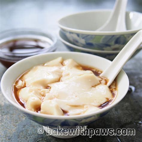 Soy Milk Pudding Tau Foo Fah Bake With Paws