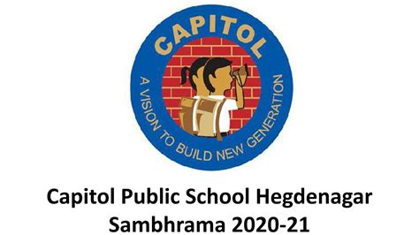 Capitol Public School Hegdenagar Sambhrama 2020 21 Youtube