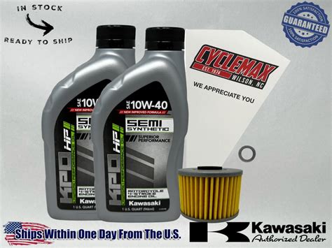 Cyclemax Semi Synthetic Oil Change Kit Fits 2021 2025 Kawasaki KLX300