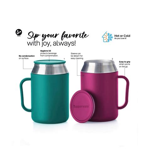 Tupperware Insulated Mug 400ml 1 Shopee Malaysia