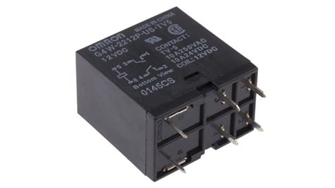 Omron 10a功率继电器 12v 直流 Dpst 2极 Pcb安装式 G4w 2212p Us Tv5 Dc12 Rs