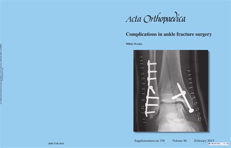 (PDF) Complications in ankle fracture surgery