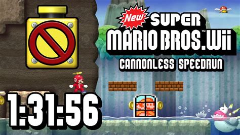 New Super Mario Bros Wii Cannonless Speedrun In Former Wr