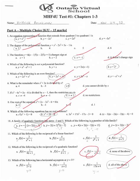 Math OVS Test 1 Graded Studocu