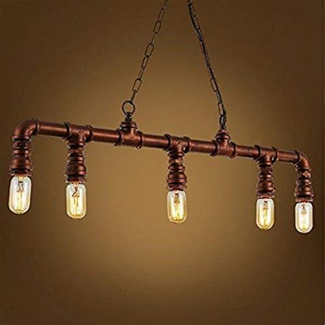 FEE ZC 5 Lights Industrial Vintage Rustic Steampunk Iron Metal