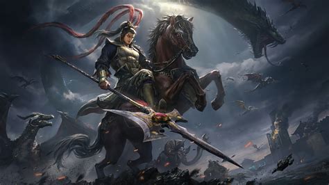 Three Kingdoms Warriors Dragon 4K 1840f Wallpaper PC Desktop