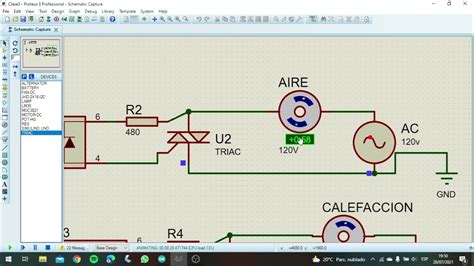 Circuito De Control De Temperatura Aire Y Calefacci N En Proteus