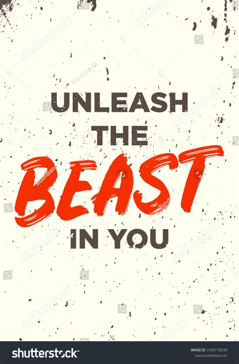 Unleash Beast Tshirt Quote Vector Design Stock Vector (Royalty Free ...