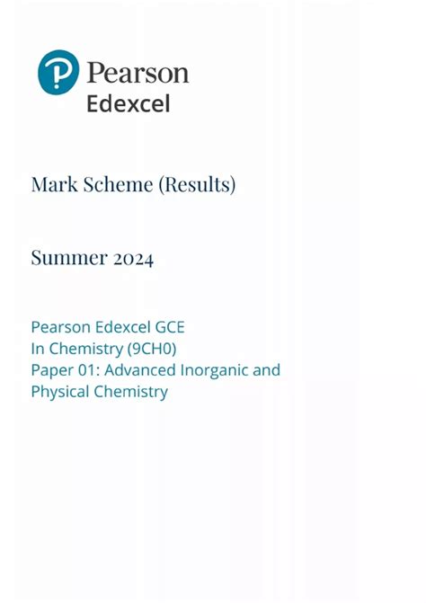 Gce Chemistry Unit 01 Foundation Chemistry Question 3