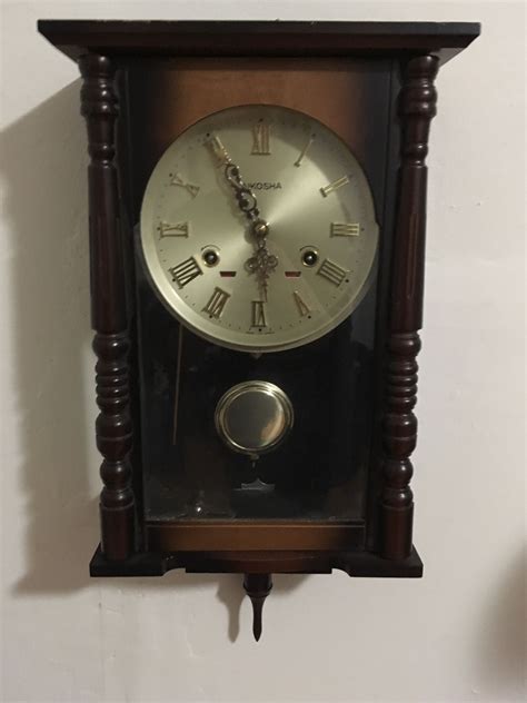 Vintage Antique Aikosha 31 Day Chiming Wall Clock For Sale In Hampton