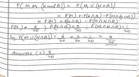 Solved: Consider the Venn diagram shown. What is P (M or (N and Q ))? 3 ...