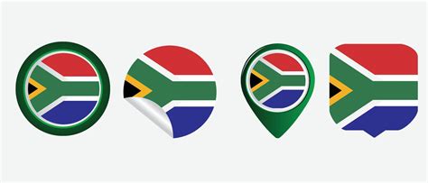 South Africa Flag Icon Web Icon Set Icons Collection Flat Simple