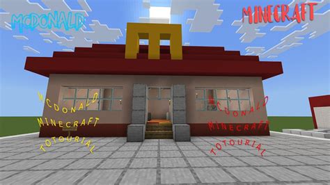 Minecraft Mini Mcdonald Tutorial Youtube