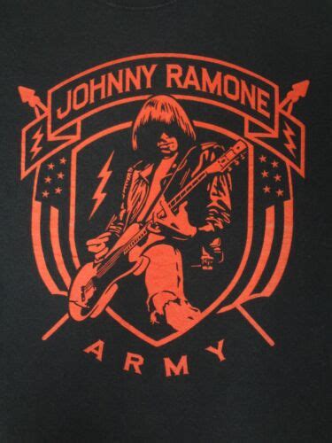 Ramones Johnny Ramone Army Black Large T Shirt J79 Ebay