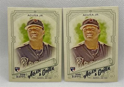 Card Lot Ronald Acuna Jr Topps Allen Ginter Rookie Rc