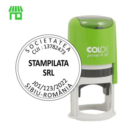 Stampila Printer Colop R30 Pentru SRL Rotunda Diametru 30 Mm