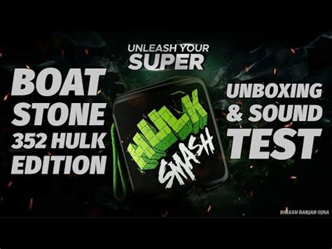 Boat Stone 352 HULK Edition UNBOXING Boat Bluetooth Speaker Marvel