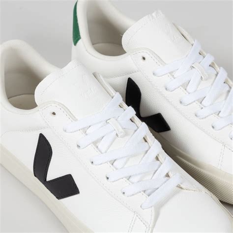 Veja Campo Chromefree Leather Extra White Black Emeraude CP0503155B