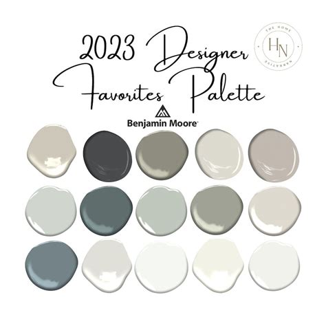 Benjamin Moore Designer Favorites Paint Colors Modern Etsy In