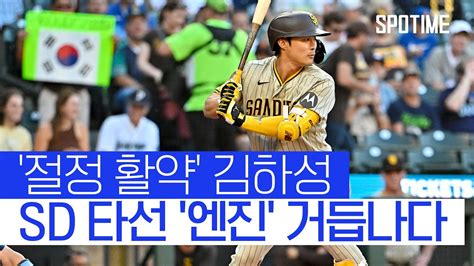 리드오프 김하성 절정 활약 올 시즌 리그 최고 야수 평가 Spotime Youtube