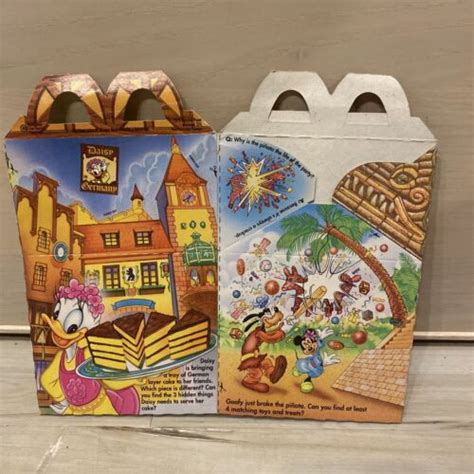 1994 McDonalds Disney Epcot 94 Daisy Mickey Fast Food Empty Happy Meal