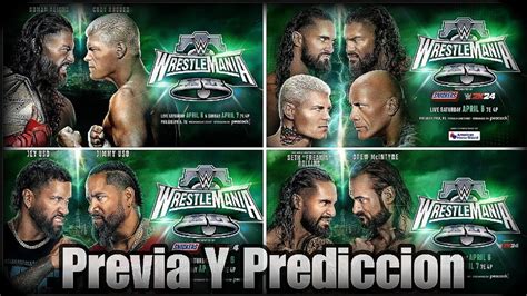 Solo 2 Dias Previa Y Predicciones De Wrestlemania 40 Youtube