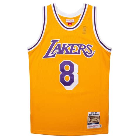 Mitchell And Ness Men NBA Los Angeles Lakers Home 1996-97 Kobe Bryant Authentic Jersey gold