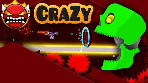 Geometry Dash Crazy By Davjt Insane Demon 👹 100 4k60fps Youtube