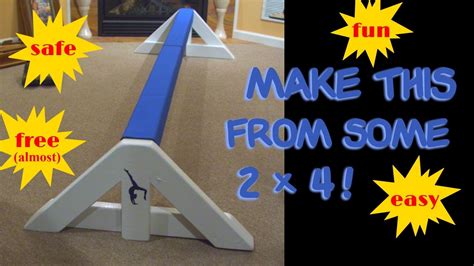 Balance Beam For Kids Make One From 2x4 Gymnastics Youtube