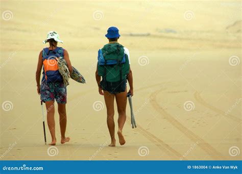 Backpackers stock photo. Image of beach, couples, hiking - 1863004