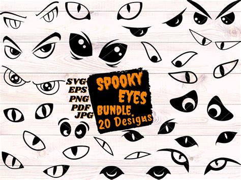 Scary Eyes Svg Files For Cricut Creepy Eyes Svg Monster Eyes Etsy Canada