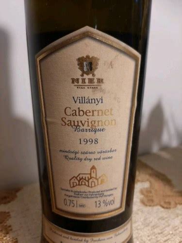 Nier Fine Wines Villányi Cabernet Sauvignon Barrique Vivino US