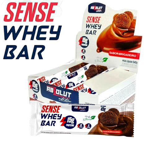 Caixa De barra De Proteína Sense Whey Bar Absolut Nutrition 12 Unidades