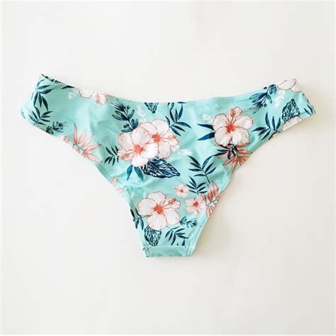 Swim Turquoise White Floral Off Shoulder Bikini Set Poshmark