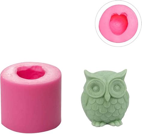 WANDIC Moule En Silicone En Forme De Hibou 3D Moule Cylindrique En