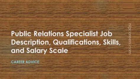 Public Relations Specialist Job Description Skills And Salary